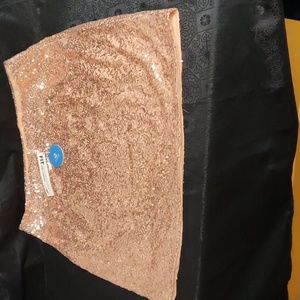 NWT Cupshe Rose Gold Mini Skirt